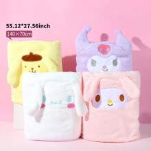 Miniso Soft Touch, Fast Drying Speed, Cute Cartoon Pattern Bath Towel, Suitable As Birthday Gift, Holiday Gift, Girls' Dormitory Supplies, Easter Gift, Rama Gift, Student Dormitory Bathroom Supplies - Pink - View 7