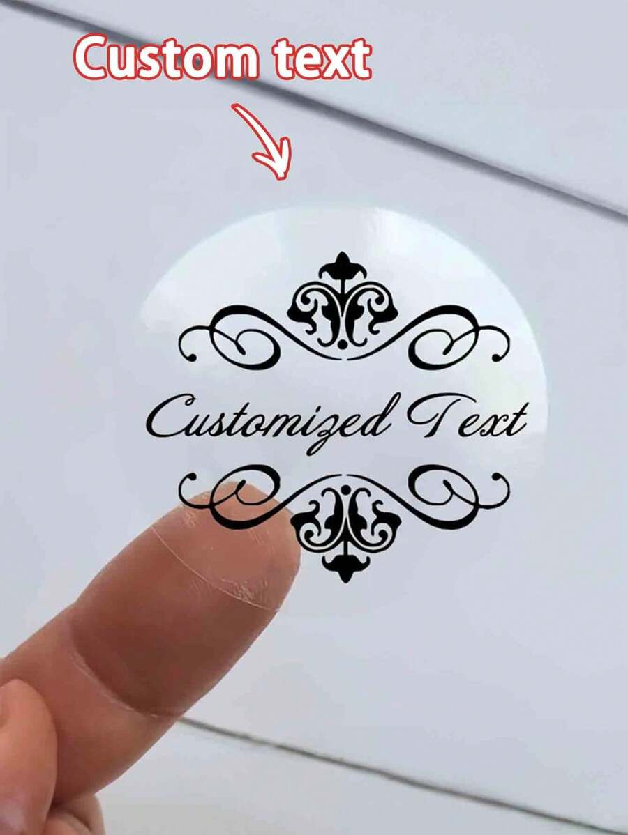 12/24/40 piezas Pegatinas transparentes personalizadas, Pegatinas circulares personalizadas con texto, Pegatinas de etiquetas personalizables, Adecuadas para embalaje de regalos, botellas de agua, hornear pasteles y otras pegatinas de regalos, Perfectas para bodas, cumpleaños y regalos de fiesta, Adecuadas para regalos DIY y celebraciones, Regalos para ella, Regalos personalizados, Pegatinas de decoración navideña, Adecuadas para personas mayores de 14 años+, Impresión gráfica