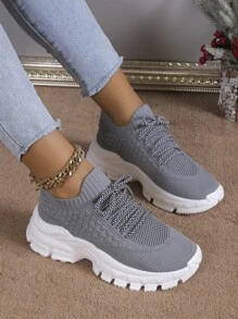 24 Stücke neue Damen-Farbblock-Laufschuhe mit Retro-Blumenmuster, leichte Straßenlaufschuhe, Sport-Sneakers, Cut Out
