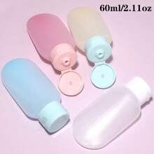 4pcs/Set 60ml Flip-Top Inverted Soft Tube Bottles, Cosmetics/Face Wash/Lotion Travel Refillable Containers
