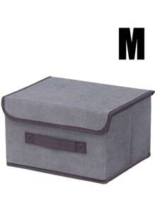 1 件/多功能可折叠带盖储物盒 - 防尘、轻质无纺布收纳盒，适用于家庭和衣柜必需品，适合送给女士的礼物，适合送给男士的礼物，衣柜整理和储物袋，衣服储物箱，卧室储物，衣服收纳整理器，衣柜整理和储物 - 彩色 - 查看 12