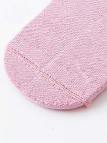 mini bala 女童冬季碎花襪，保暖透氣棉設計 - 紅白色調 - 查看 6