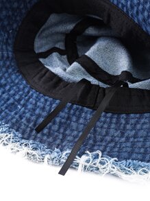 1pc Women's Solid Color Bucket Hat, Sun Shading, Face-Framing, Suitable For Outdoor, Fishing, Spring/Summer - Bucket Hat - View 8