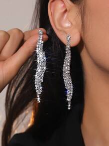 Glamoureuze schattige CZ-kristallen oorbellen Stud Dance Club Party Afstudeersieraden 1 paar