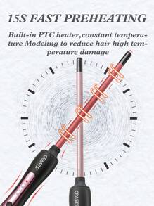 CRASTS 9 毫米直径卷发器，加热快，两种温度设置，轻松快速地做发型，家庭使用，护发礼物 HC-037 - 美規A型插(110-127V) - 查看 10