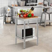 Steel Commercial Kitchen Work Food Prep Table 24"X 24"