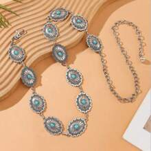 Stylish Waist Chain For Women, Bohemian Fashion Design, Waist Belt, Versatile, Suitable For Dresses, European And American Cross-Border Style - Antique Silver - View 1