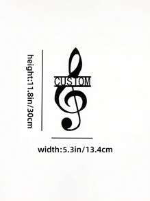 A Piece Of Wrought Iron Customizable Metal Note Wall Decor Art Logo Personalized Name Treble Clef Design Bedroom Studio Kitchen Indoor And Outdoor Art Home Decor No Electricity Multifunctional Wall Hangings Perfect For Christmas Halloween Easter Thanksgiving Gifts Birthday Graduation