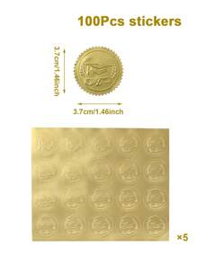 100Pcs Graduation Cap Design Embossed Stickers,Golden Self-Adhesive Congrats Grad Seals,Class Of 2025 Congrats Grad Decor,Gold Foil Graduation Labels,For Envelopes&Party Gift,Graduation Stickers,Graduation Party Supplies,Party Favor