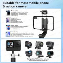 AXNEN Selfie Stick Tripod With Detachable Phone Bracket Monopod With Wireless Remote, 4 In 1 Extendable Portable Selfie Stick & Phone Tripod Stand Compatible With Gopro, I-Phone/Samung/