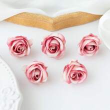 5PCS/10PCS Artificial Silk Rose Head, Rosebud Rose Flowers Bouquets Room Decor Fall Decor Bouquets Fake Plants For Centerpieces For Spring Autumn Decorations Wedding Vase For Home Dining Room Bedroom Decorations, Festival Birthday Party Accessories, Outdoor Garden Decorations Gifts Graduation