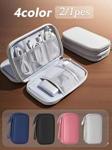 1/2pcs Travel In Style With Our Waterproof Electronic Storage Bag - Perfect For U Disks, Hard Disks, Headphones, And More!Travel Organizer Small Suitcase Accessories Home Cruise Essentials Travel Bag Mini Portable Travel Organizer Portable Holiday Organizer