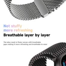 1pc Milanese Loop Apple Watch Band Strap Compatible With Apple Watch S10 46mm 42mm Ultra 38/40/41/42/44/45/49mm Metal Band Compatible With Watch Series 10 9 6 5 SE 7 8 4 3 2 1 Strap Bracelet Smart Watch Accessories
