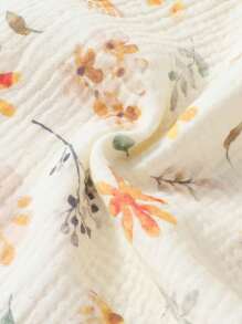 5pcs/Pack Floral & Cartoon Animal Print Baby Cotton Gauze Bibs, Feeding Handkerchief, Burp Cloths - Multicolor - View 6