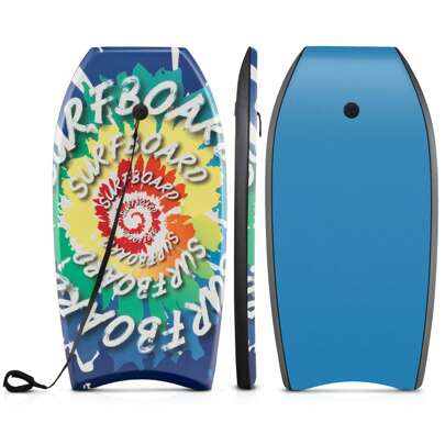 Homasis 41'' Lightweight Body Board W/ EPS Core XPE Deck HDPE Bottom Crescent Tail