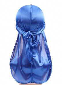 1pc Solid Color Simulation Silk Pirate Hat, Hip-Hop Men's Base Strap Headband Hat, Elastic Chemotherapy Hat, Women's Beauty Hair Hat, Unisex