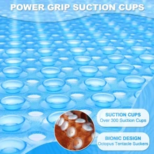 NetHong Anti-Mold Bath Mat Non Slip Bathtub Strong Suction Extra Large Rubber Shower Mat Back To School,Blue - Blue - View 5