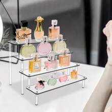 1pc Acrylic Display Rack, Multi-Layer Stepped Display Rack, Home Storage Display Rack For Jewelry, Cosmetics, Cakes, Perfumes, Suitable For Room & Home Decor