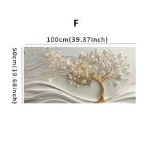 1 件优雅无框帆布墙面艺术，现代金色生命之树设计，非常适合客厅或卧室装饰，装饰帆布 | 当代装饰 | 墙壁艺术装饰海报