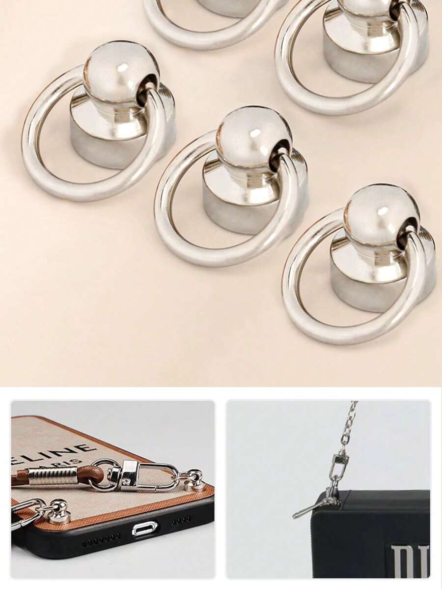 6 móc treo điện thoại tự làm dễ dàng, dễ lắp đặt. - Bạc - Xem 1
