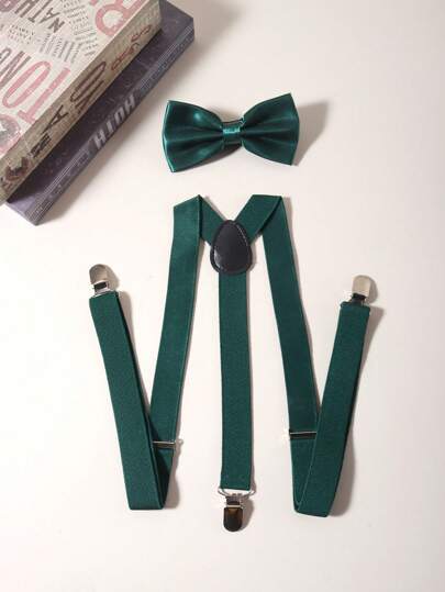 1 set Tirantes y moño de unicolor para hombres, Tirantes elásticos de unicolor para hombres, Set de moño, Tirantes gruesos de alta densidad (Longitud 60-90cm) para salir, traje de boda, fiesta y como regalo, accesorios de Halloween, disfraces de Halloween, accesorios de otoño-invierno, disfraces de Halloween, adecuado para adolescentes, jóvenes, hombres, casual, al aire libre, atlético, vacaciones, regalos de graduación, cumpleaños, uso diario