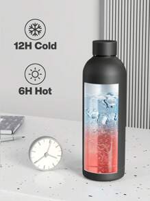 Meoky 17 oz Insulated Water Bottle with Unique Small Mouth, 12-Hour Cold Retention, Leak-Proof Double-Wall Stainless Steel, Perfect for Sports, Gym, Travel, and School - 黑色 - 查看 3
