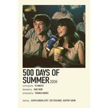 1 幅浪漫电影《和莎莫的 500 天》（2009）电影艺术海报帆布画墙面印刷画客厅家居装饰无画框