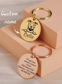 Ed Cute Dog Tag, Bone Dog Tag, Personalized Dog Tag, Customized Dog Tag, Dog ID Tag, Dog Collar Tag, PET ID Tag