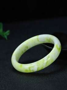 Bestselling Natural Jade Bangle, Fashion Women's Lucky Bracelet, Jewelry Gift For Girlfriend (Natural Jade Surface May Have Mineral Spots And Patterns, Which Is Normal), With Gift Box