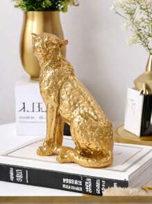 1 Stück Leoparden Statue Dekofigur, Retro Stil Harzdekoration für Studierzimmer, Flur, Büro, Hotel
