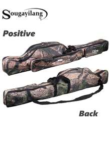 SOUGAYILANG Folding Fishing Rod Case Organizer Pole Storage Bag Rod Reel Tackle Carrier Fishing Rod Bag Fishing Case