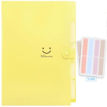 Cute Candy 5 Pocket Folder With 8-16Labels, Letter Size Expanding Organizer, Portable Accordion File,Aesthetic Paper Folder For School Office,Folders For Documents - 10 Colors Optional,Back To School,School Supplies