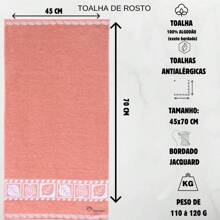 Giant Thick Embroidered Terry Bath Set 100% Cotton 4 Pieces - Factory Direct - Màu Xám nhạt - Xem 8