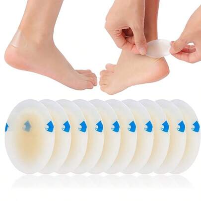 Blister Prevention Stickers - Anti-Wear Heel & Toe Protectors For High Heels, Comfortable Foot Care Pads To Relieve Friction And Protect Skin, Transparent Gel Cushions With Blue Arrows For Easy Application, Foot Pads