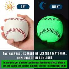 Official Size 9-Inch 5OZ Luminous Baseball PU Leather Material Can Emit Light, Suitable For Day And Night Games, As Well As Training Gifts For Fans, Games, And Weight Bars