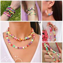 942颗波西米亚风字母珠子套装，适用于DIY手链、项链、耳环等珠宝制作，串珠工艺材料 - 串珠工具套装 - 多色軟陶 - 查看 5