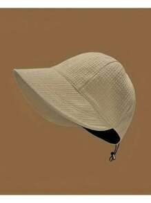 1pc Women's Drawstring Waffle Knit Baseball Cap, Fashionable Sun Protection Beach Travel Hat, Suitable For Spring/Summer - 1pc - View 18