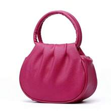 1 件新款女士手提包，小号圆形休闲手提包，迷你钱包，可装硬币和手机，适合日常使用