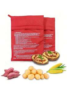 Bolsa reutilizable para cocinar patatas en el microondas - Patatas al horno rápidas y sencillas en minutos, accesorio de cocina para una preparación de comidas eficiente, accesorio para hornear patatas