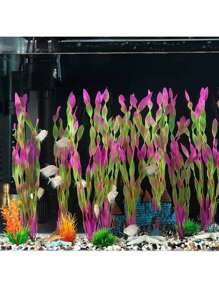 1/5/10 件人造水生植物水族箱植物玻璃容器鱼缸装饰品装饰植物用于装饰鱼缸 - 彩色 - 查看 11