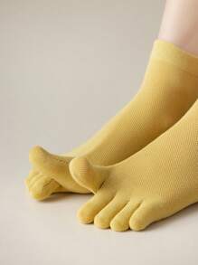 1/3 双春夏女士袜子。透气分趾袜，糖果色女士分趾袜，秋季 - 彩色 - 查看 6