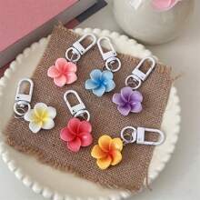 6个闪亮渐变色花朵钥匙扣，可爱学生背包挂饰，情侣/闺蜜礼物吊坠，汽车配件包包挂饰，学院哥特风Y2K包带挂绳，带证件夹，汽车配件包包挂饰，圣诞节汽车配件，送给老师、朋友、姐妹的礼物创意 - 彩色 - 查看 4
