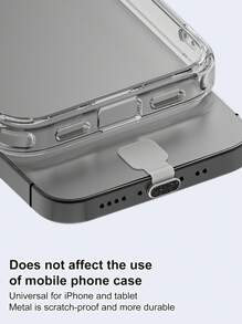 Flash Diamond Type C Anti-Lost Dust Plug, Dust Cover Port Plug Protection Compatible With IPhone 15 16 Suitable For All Type-C Smartphones And Tablets - Multicolor - View 3