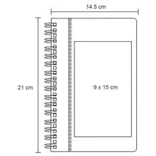 PromoClick Polyurethane Notebook With Metal Spiral And 70 Lined Sheets. - Coffee Brown - View 4