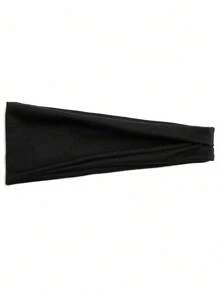 1pc Solid Color Sports Yoga Headband, Moisture-Wicking Elastic Hair Band For Running Fitness, Unisex, Hairband