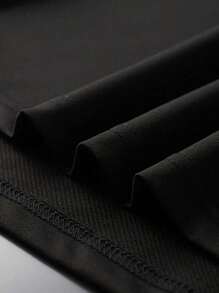 Camiseta de algodón 100% talla grande para mujer - Estilo casual deportivo, cuello redondo, manga corta - Negro - Ver 5