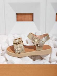 Fashionable Floral Girls/Baby Sandals, Suitable For Spring And Summer Vacation - Gold - View 6