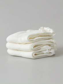 mini bala Calcetines de Algodón Transpirables para Niñas, Diseño sin Sudor de Verano, 3 Paquetes - Tono blanco - Ver 3