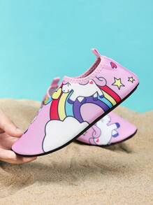 1 Pair Children's Fashion Outdoor Beach Sandals, Non-Slip, Soft Sole, Water Friendly, Breathable Cartoon Design Little Girls Cute Yoga/Training Shoes