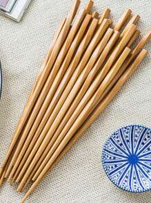 1/5/10 Double Wooden Chopsticks, Sushi Chopsticks, Rice Chopsticks, Pasta Chopsticks, Reusable Chopsticks, Dishwasher, Kitchen,School Supplies